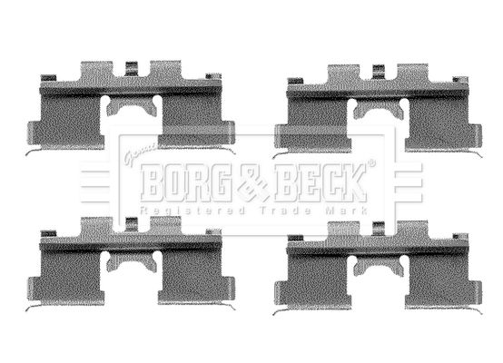 BORG & BECK Piederumu komplekts, Disku bremžu uzlikas BBK1105